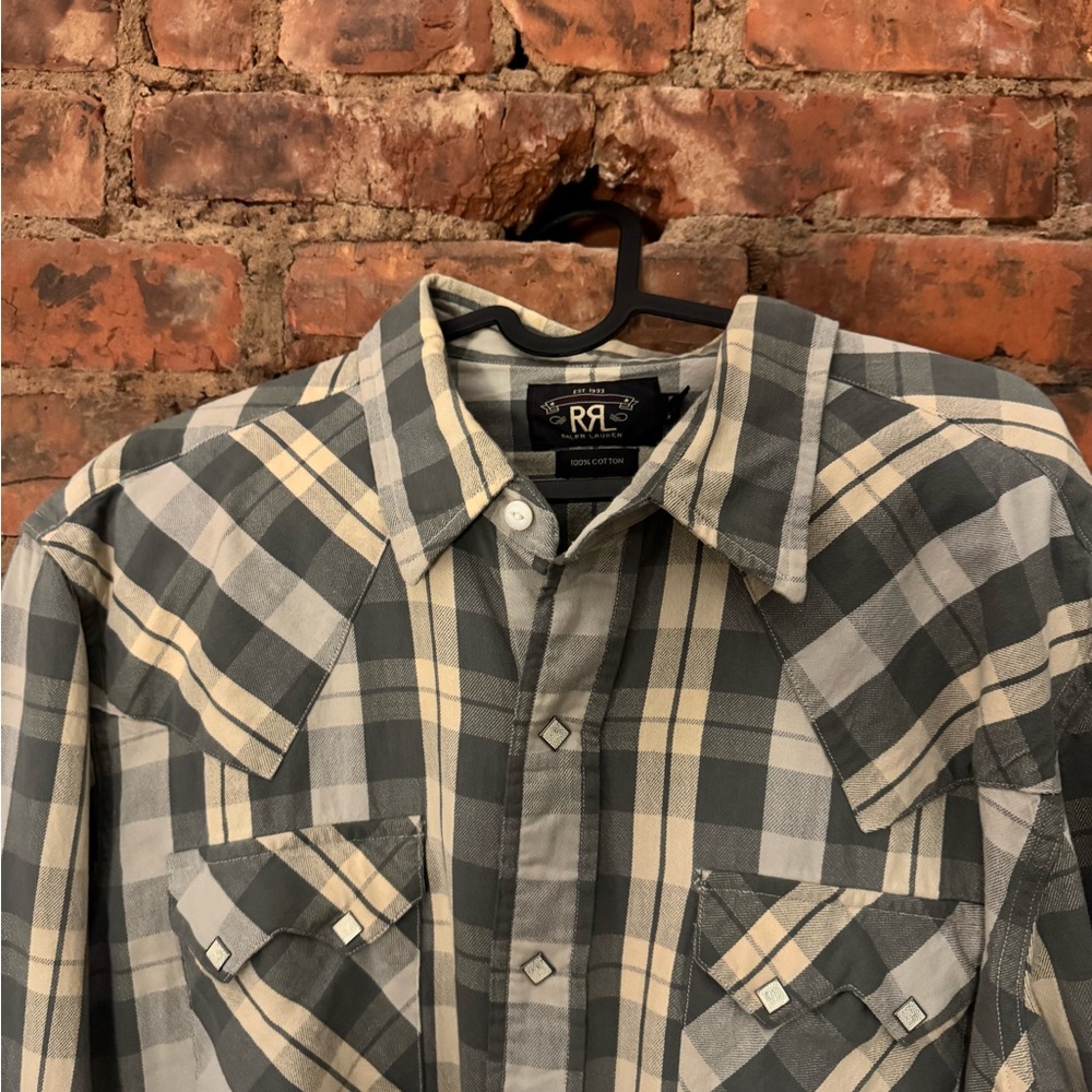 Ralph Lauren RRL long sleeve western plaid shirt